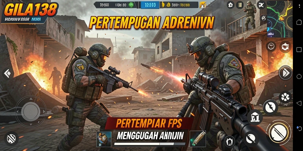 Screenshot tampilan gameplay GILA138 yang mendebarkan dan penuh aksi.