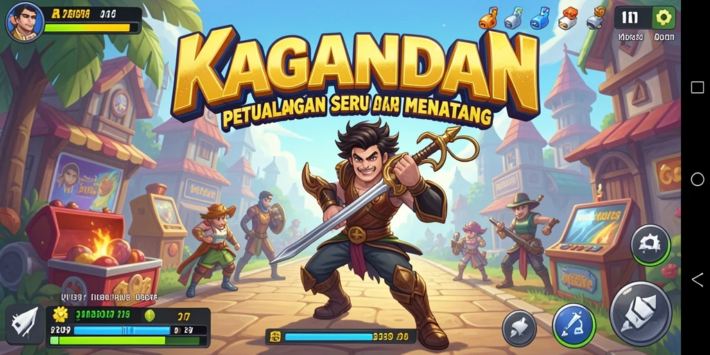 Tampilan gameplay seru dari KAGANDAN dengan grafis menarik.