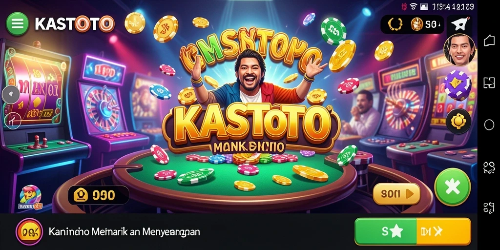 Tampilan gameplay KASTOTO yang dinamis dan menarik.