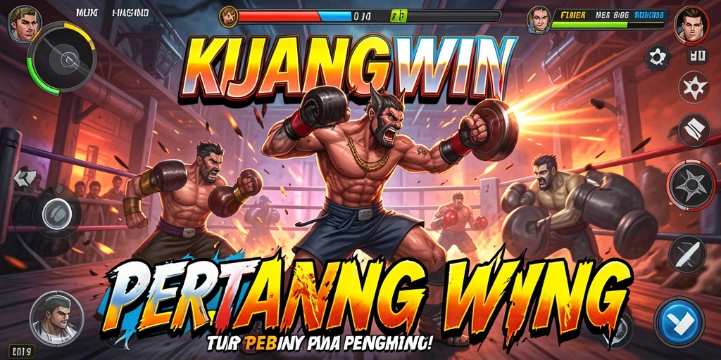 Tampilan gameplay KIJANGWIN yang mendebarkan dalam pertarungan Fighting.