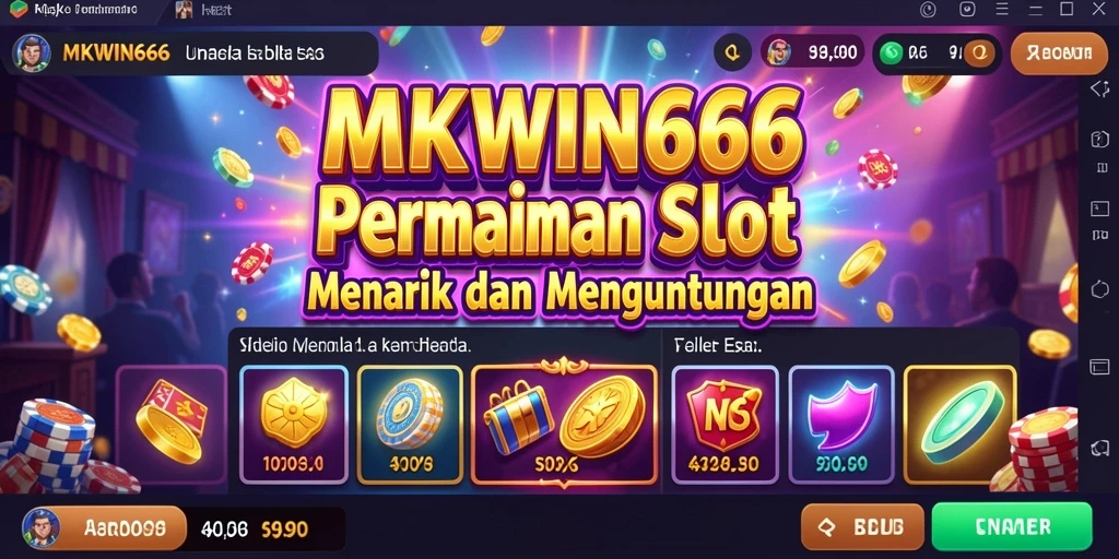 Tampilan gameplay slot MKWIN666 yang menarik dan penuh warna.