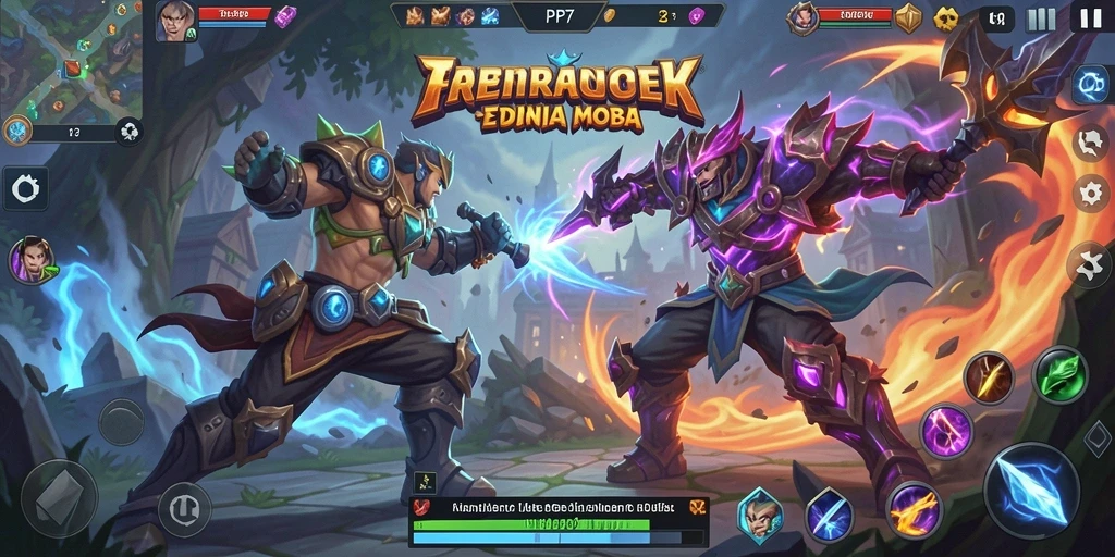 Gameplay MOBA yang seru dengan grafik memukau di PP7.