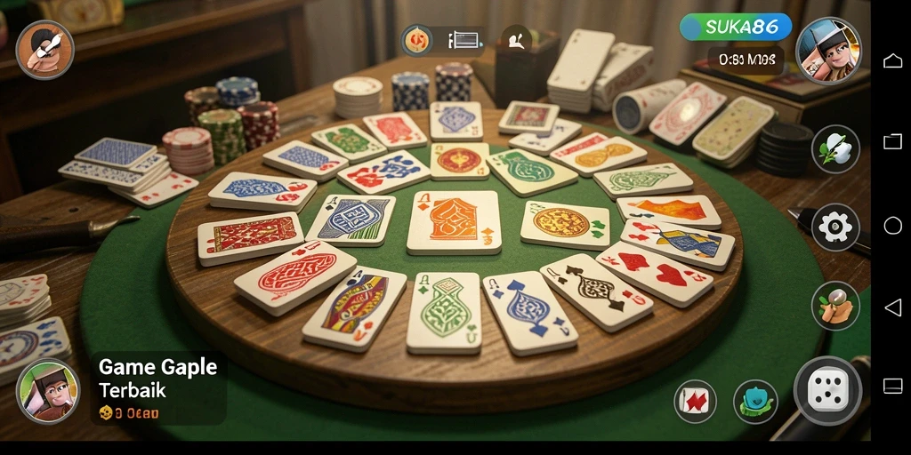 Tampilan gameplay Gaple yang menarik dan interaktif.